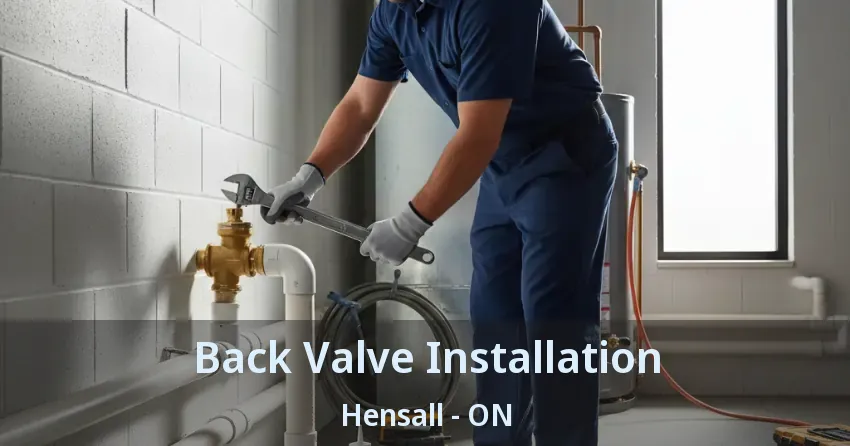 Back Valve Installation Hensall - ON
