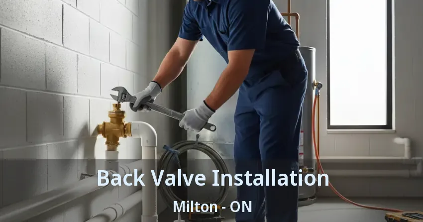 Back Valve Installation Milton - ON