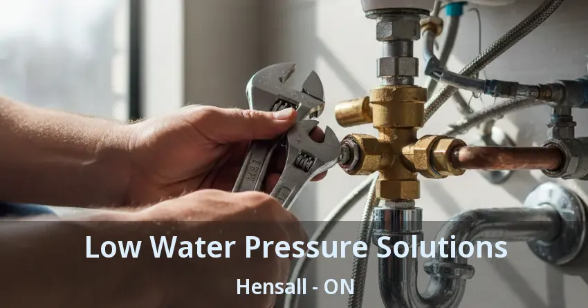 Low Water Pressure Solutions Hensall - ON