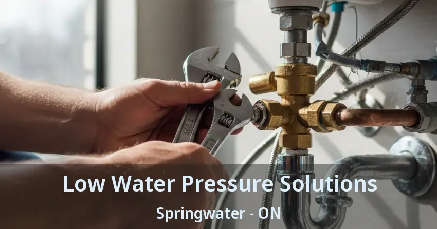 Low Water Pressure Solutions Springwater - ON