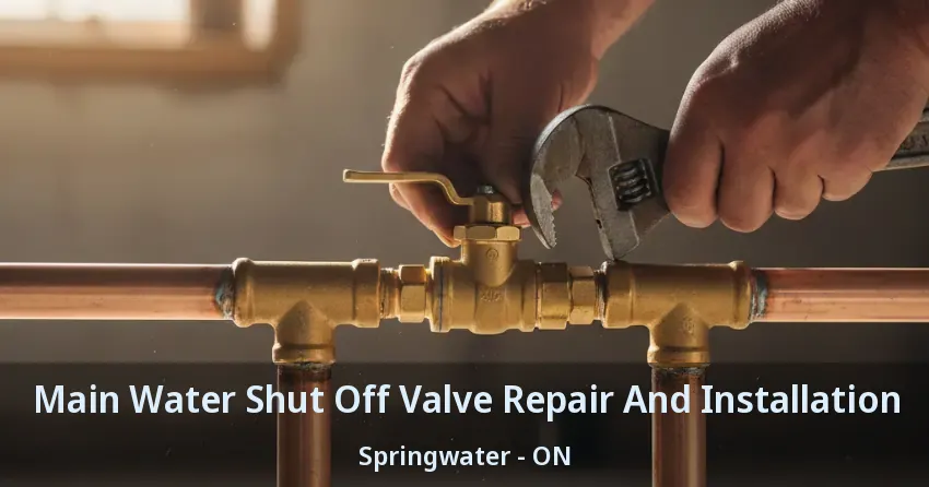 Main Water Shut Off Valve Repair And Installation Springwater - ON