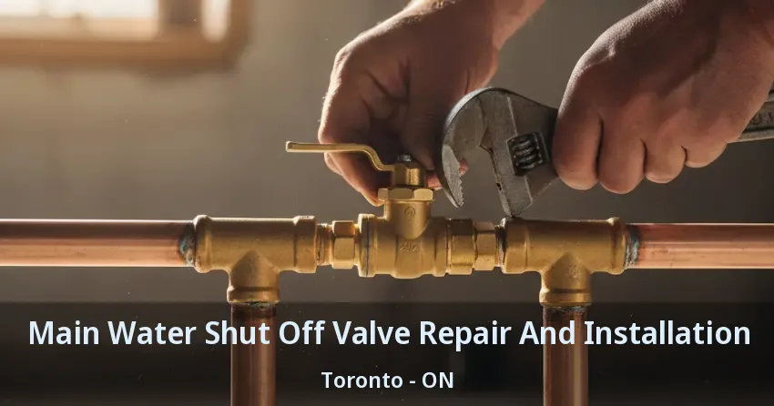 Main Water Shut Off Valve Repair And Installation Toronto - ON