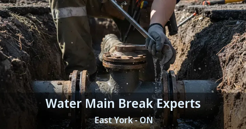 Water Main Break Experts East York - ON