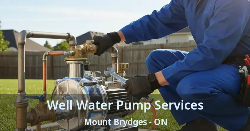 Well Water Pump Services Mount Brydges - ON
